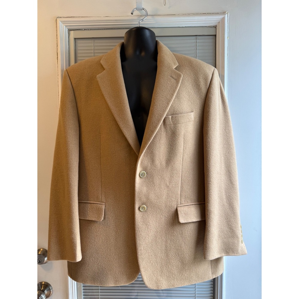 Lauren Ralph Lauren Blazer Mens 40R Tan Camel Hair Blend Made in Canada